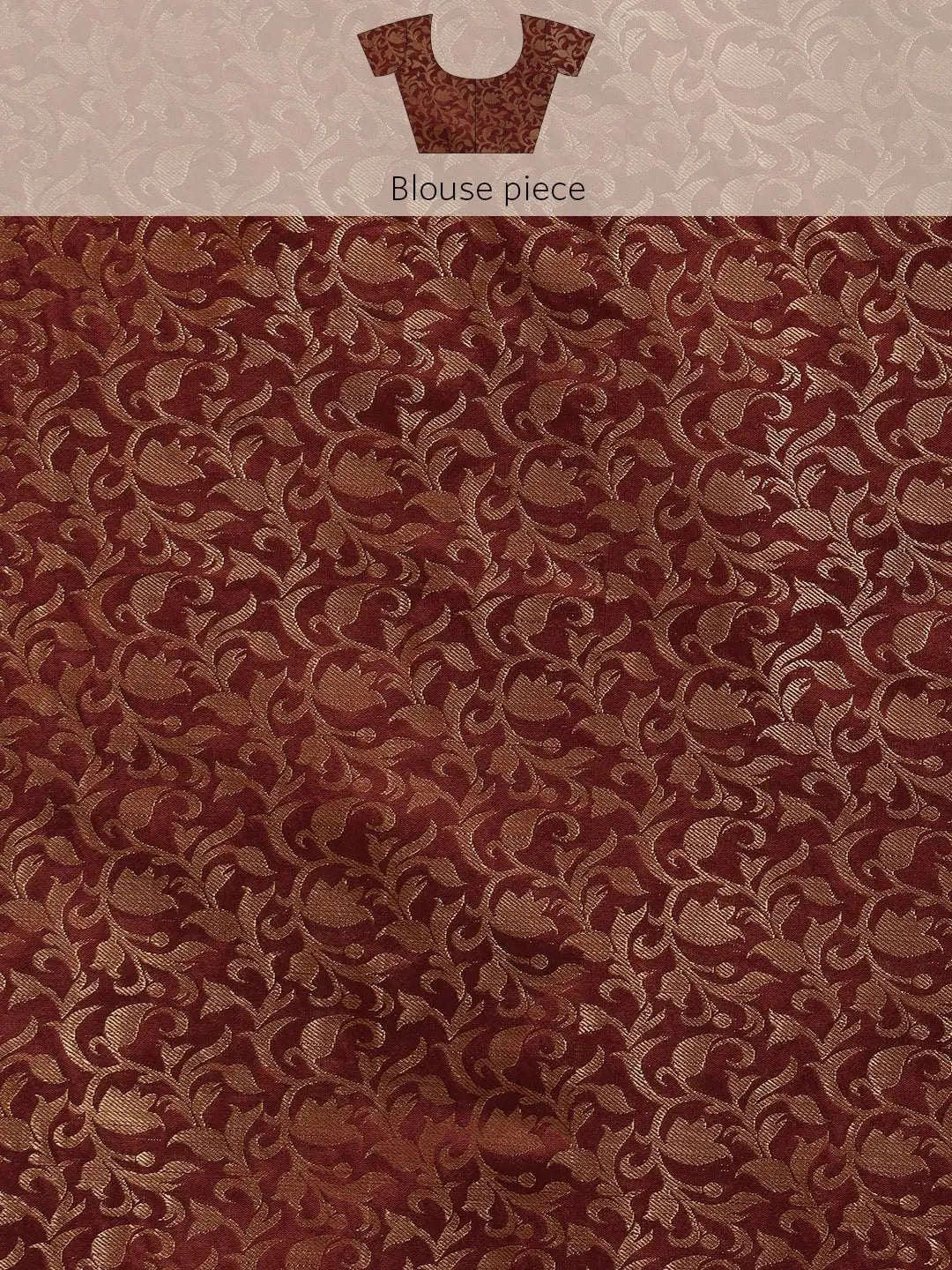 Brown Colour Self Butti Design Uppada Cotton Silk Saree by My Store