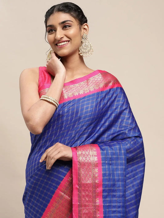 Exclusive Self Butti Design Uppada Cotton Silk Saree by My Store