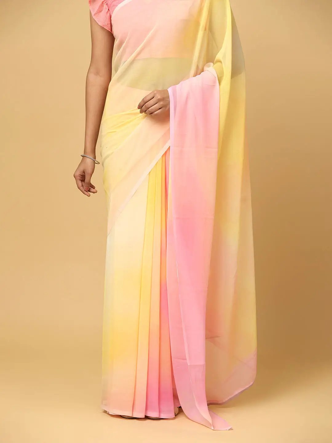 Ombre Soft Georgette Digital Print Saree by My Store
