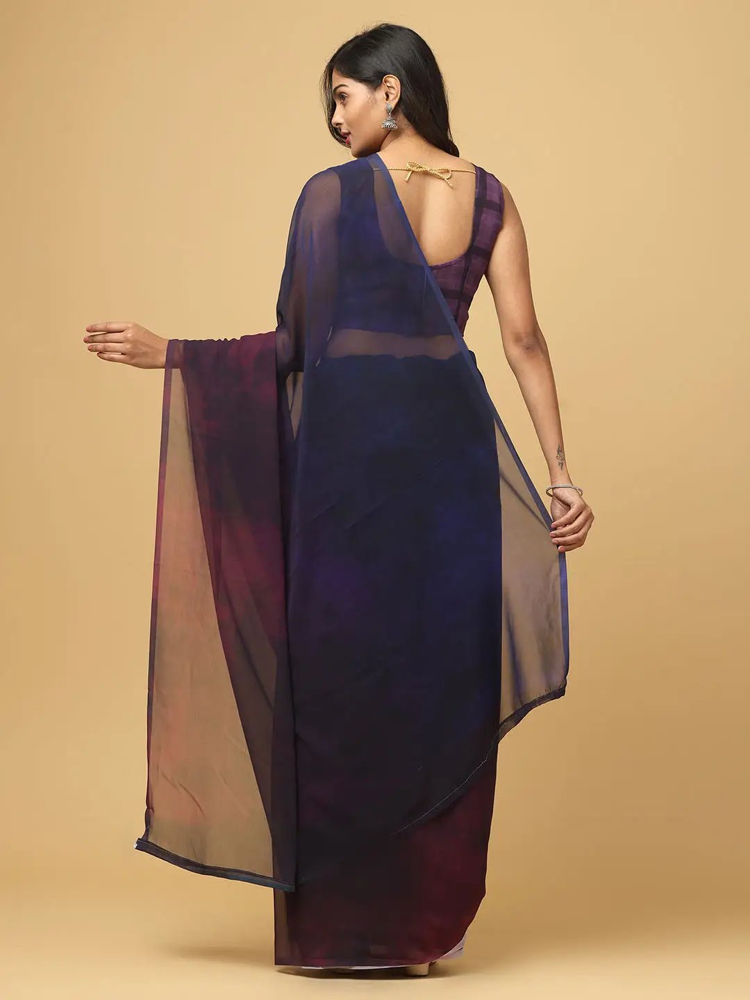 Ombre Soft Georgette Digital Print Saree by My Store