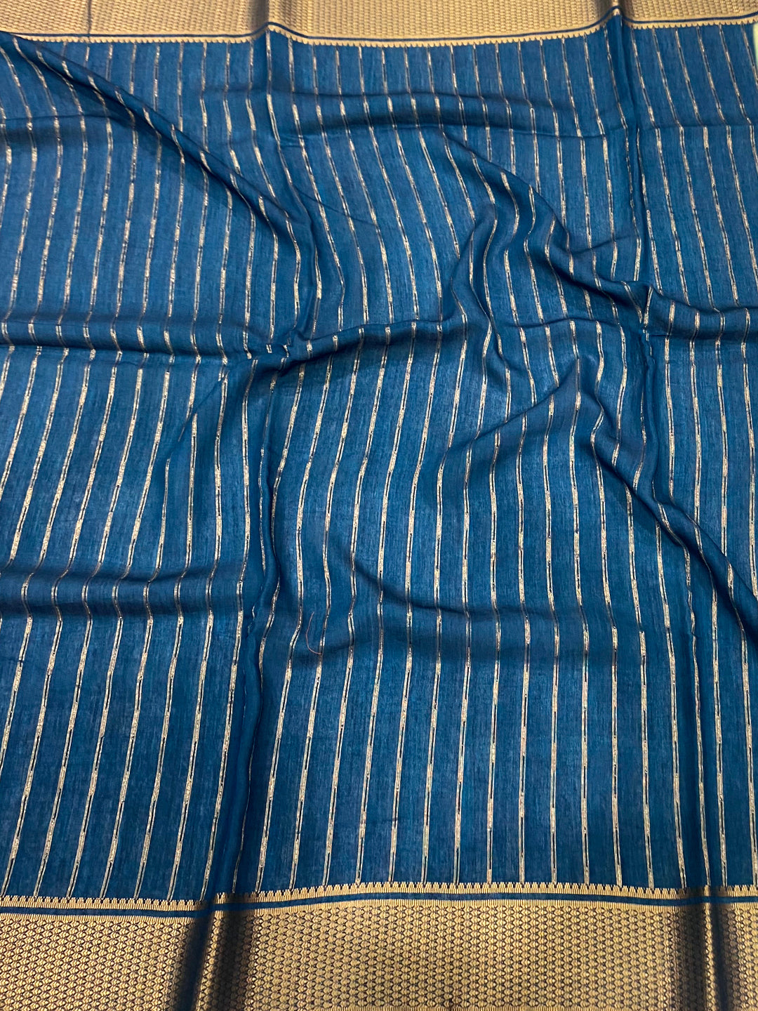 Radiant Cotton Viscose Zari Check Ombre Saree by My Store