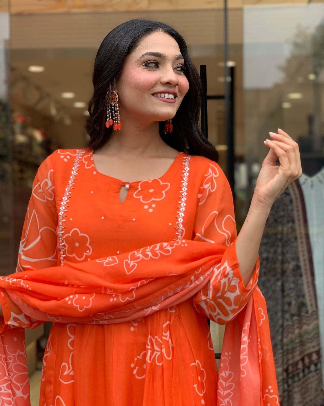 Cool & Classy: Contemporary Orange Kurta Set for Every Mood