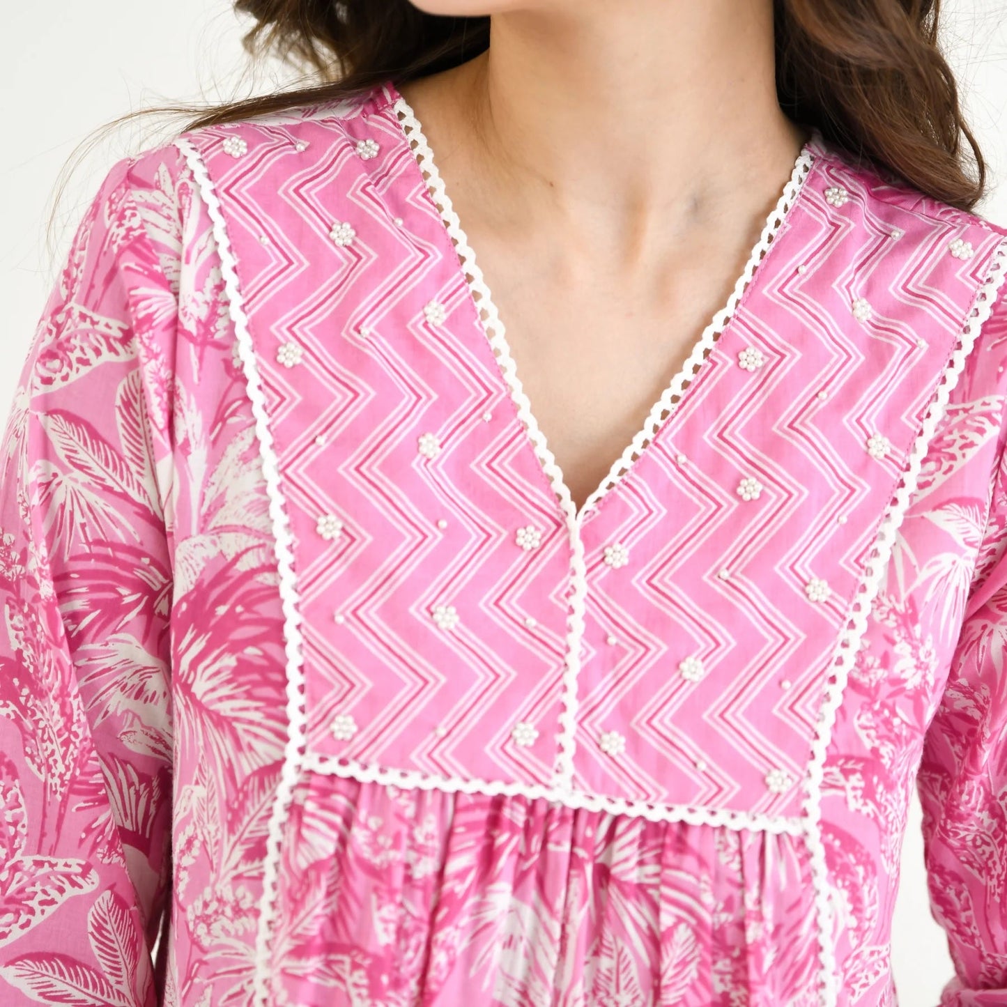 Casual Wear Rayon Pink Kurta Set