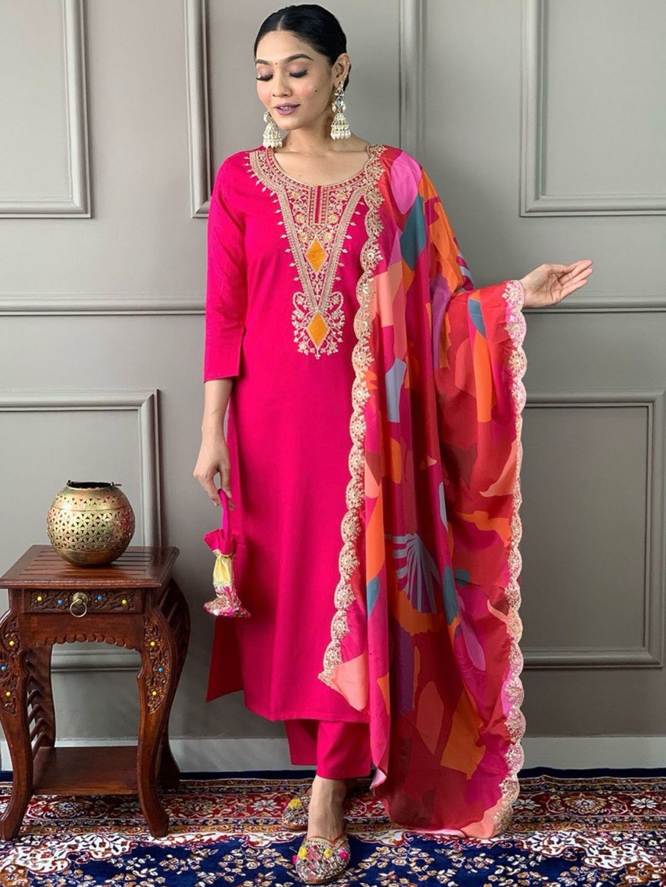 Majestic Dark Pink Kurta Collection