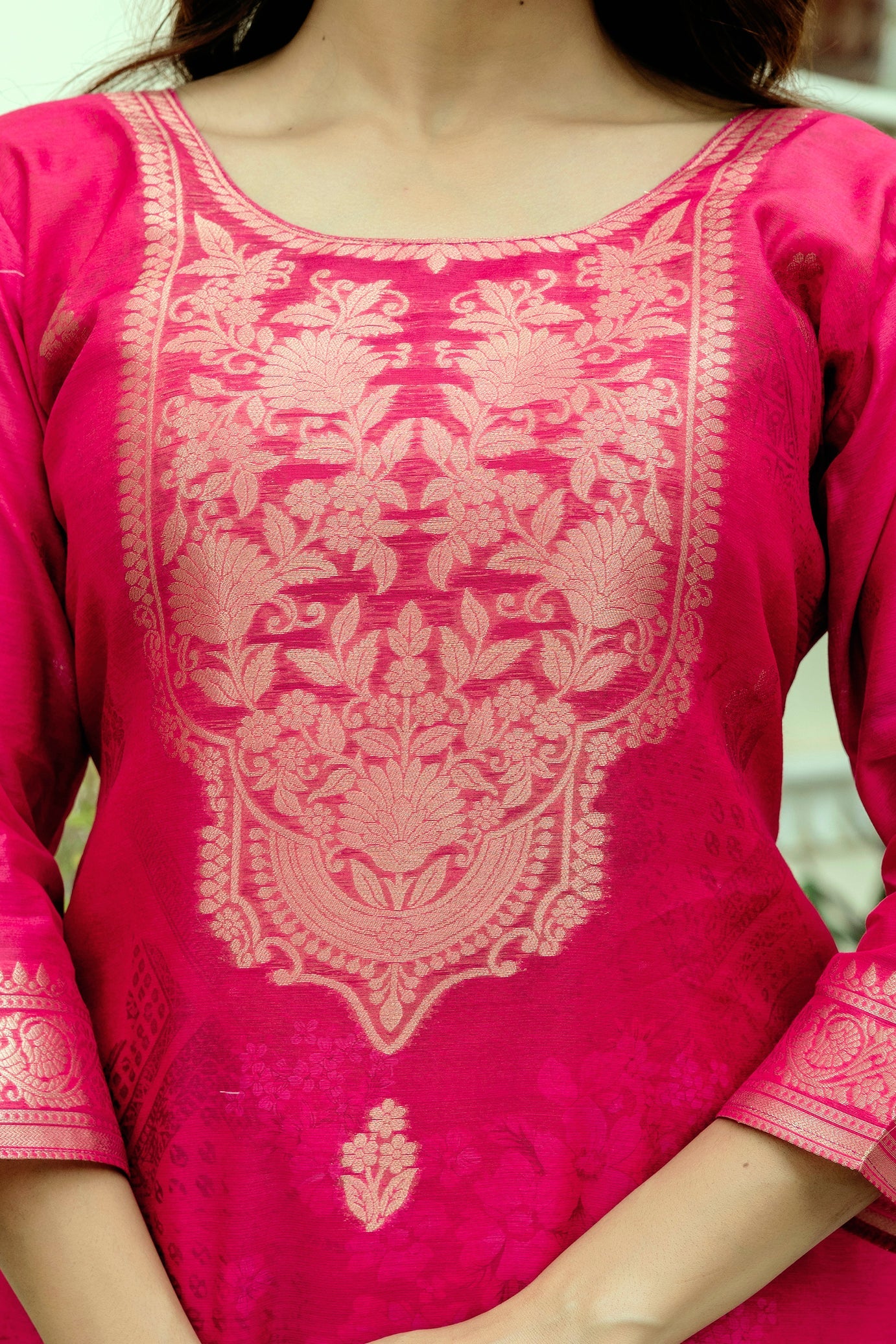 Chic Pink Printed Kurta for Women – Casual & Ethnic Wear
