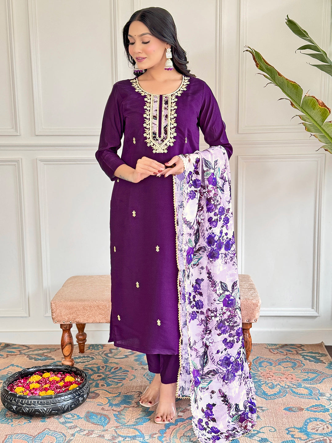Ready To Wear Purple Kurta Set – Soft Hue, Timeless Style