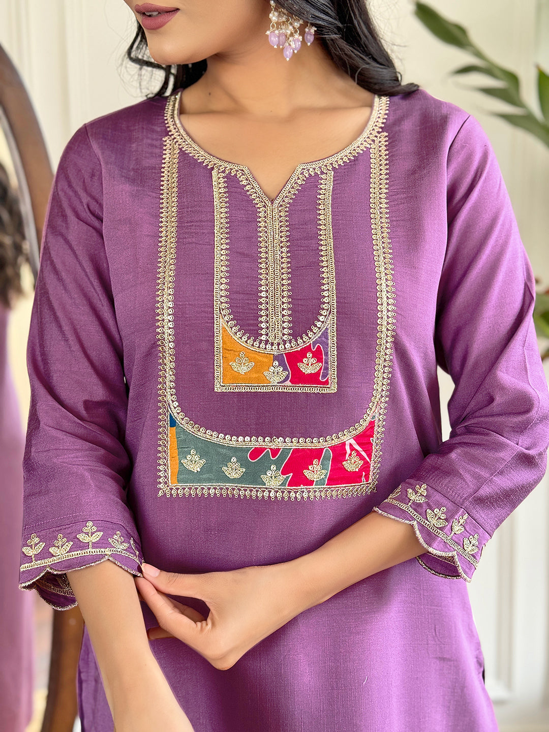 Lavender Dreams Purple Kurta Set for laddies