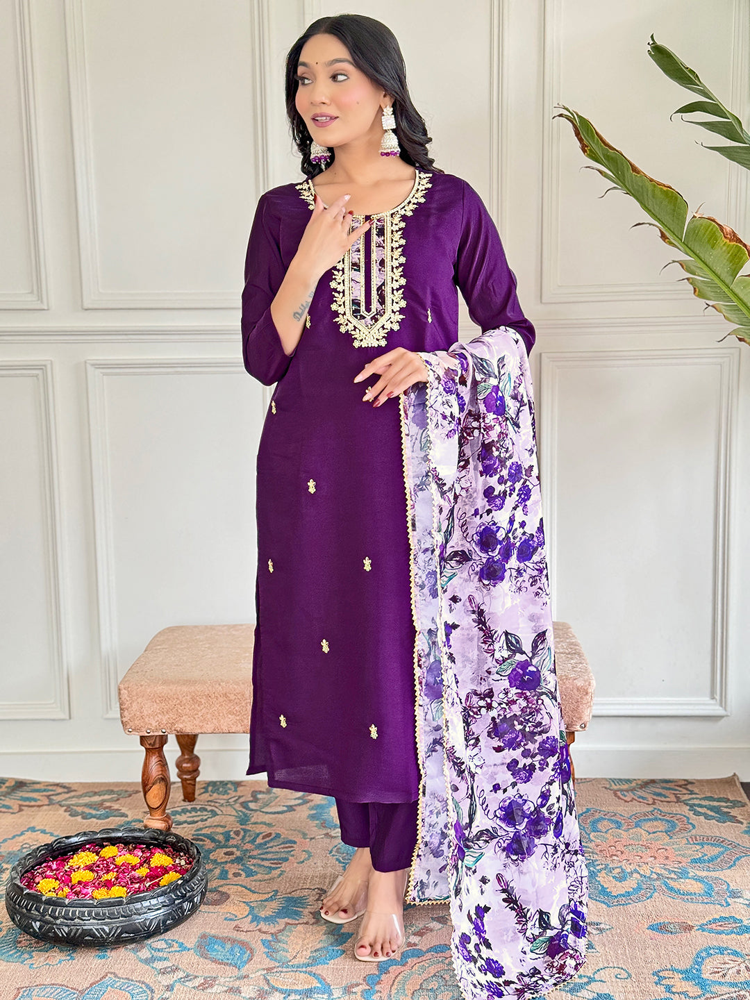 Ready To Wear Purple Kurta Set – Soft Hue, Timeless Style