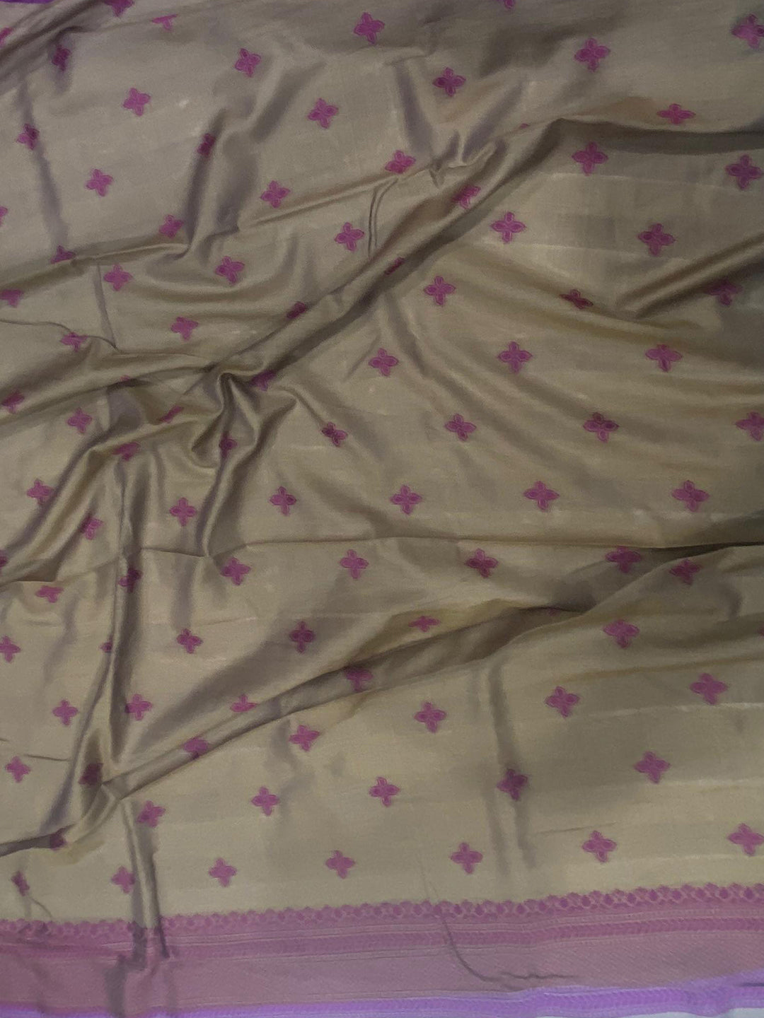 Orchid Patola And Kalamkari Fusion Saree by My Store