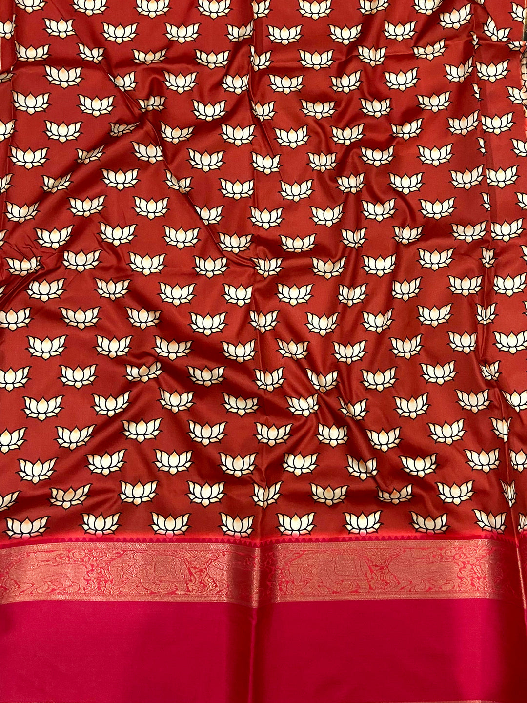 Ivory Silk Symphony Kalmkari Saree by My Store