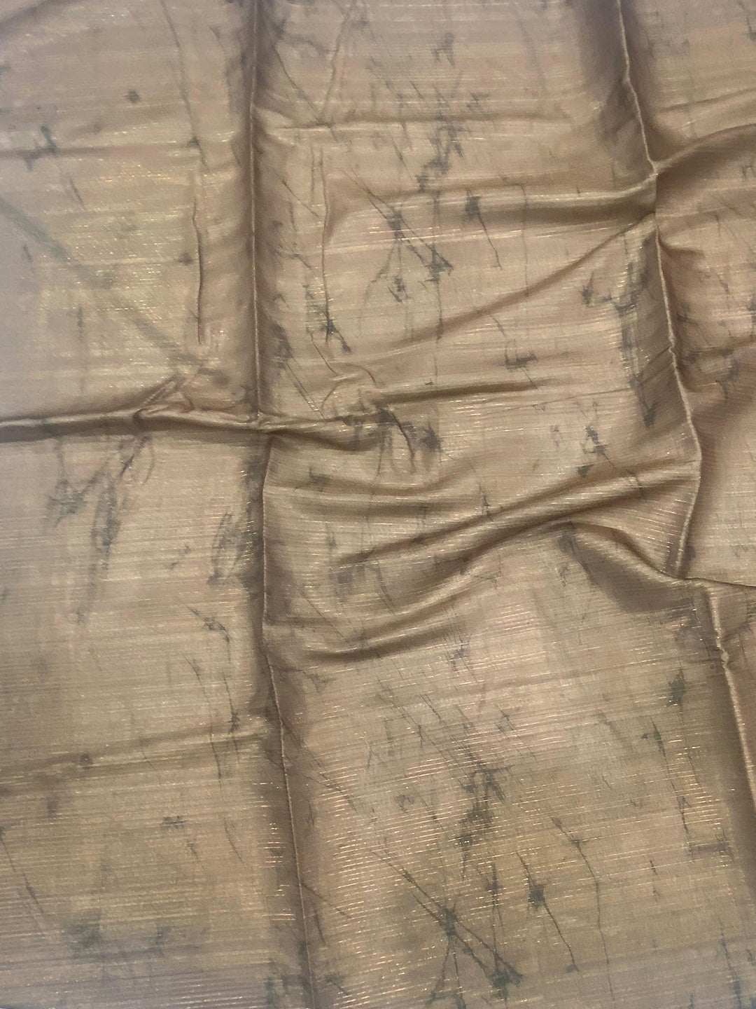 Mustard Tussar Floral Saree by My Store