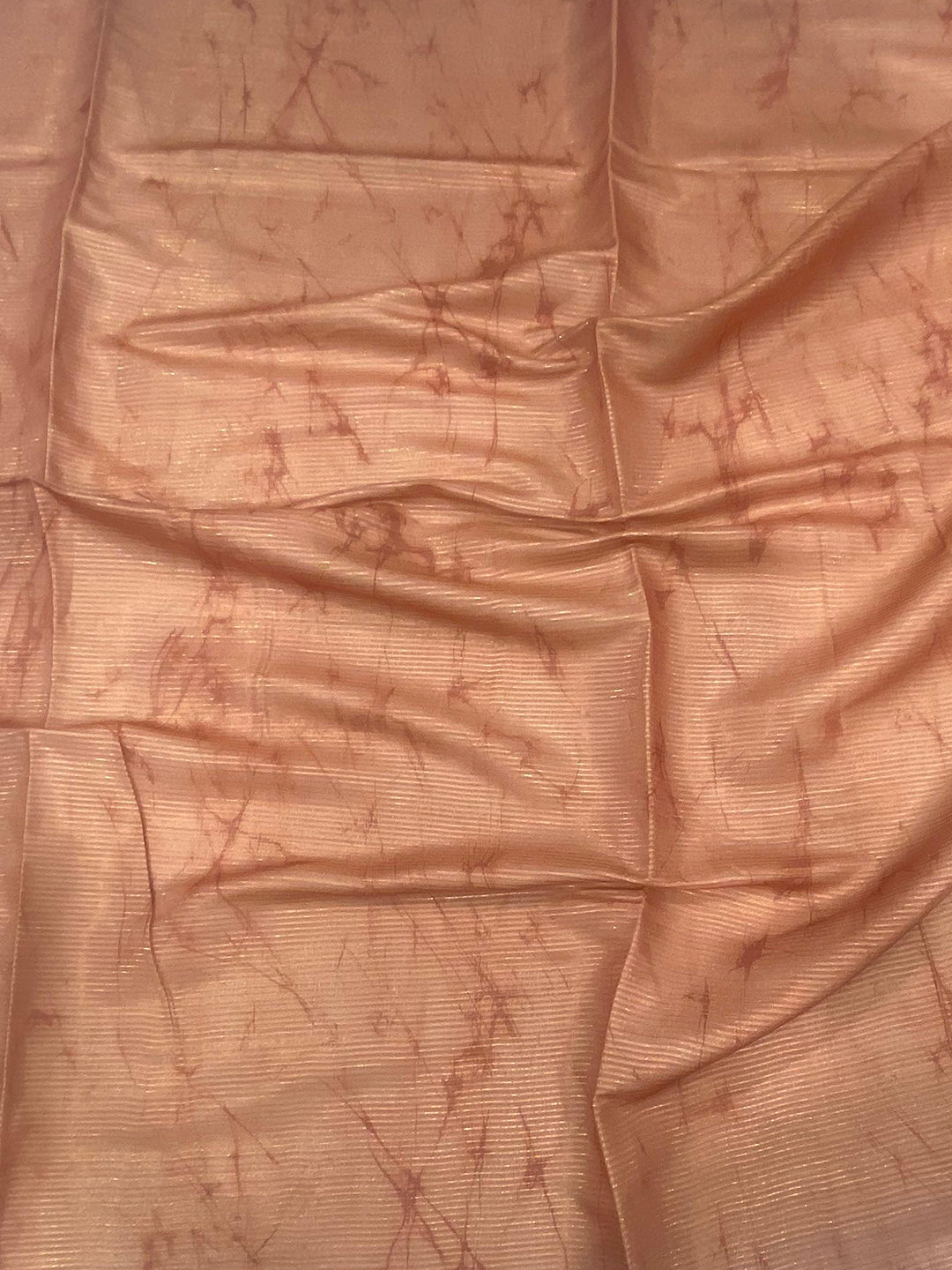 Orange Tussar Silk Lush Botanical Prints Saree by My Store