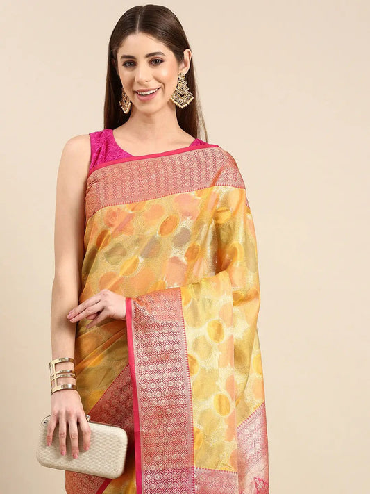 Soft Silk Kanjivaaram Traditional Wear Saree by My Store