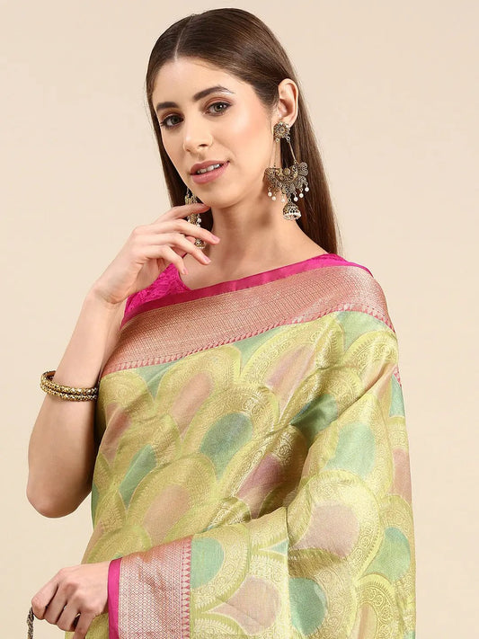 Soft Silk Kanjivaaram Traditional Wear Saree by My Store