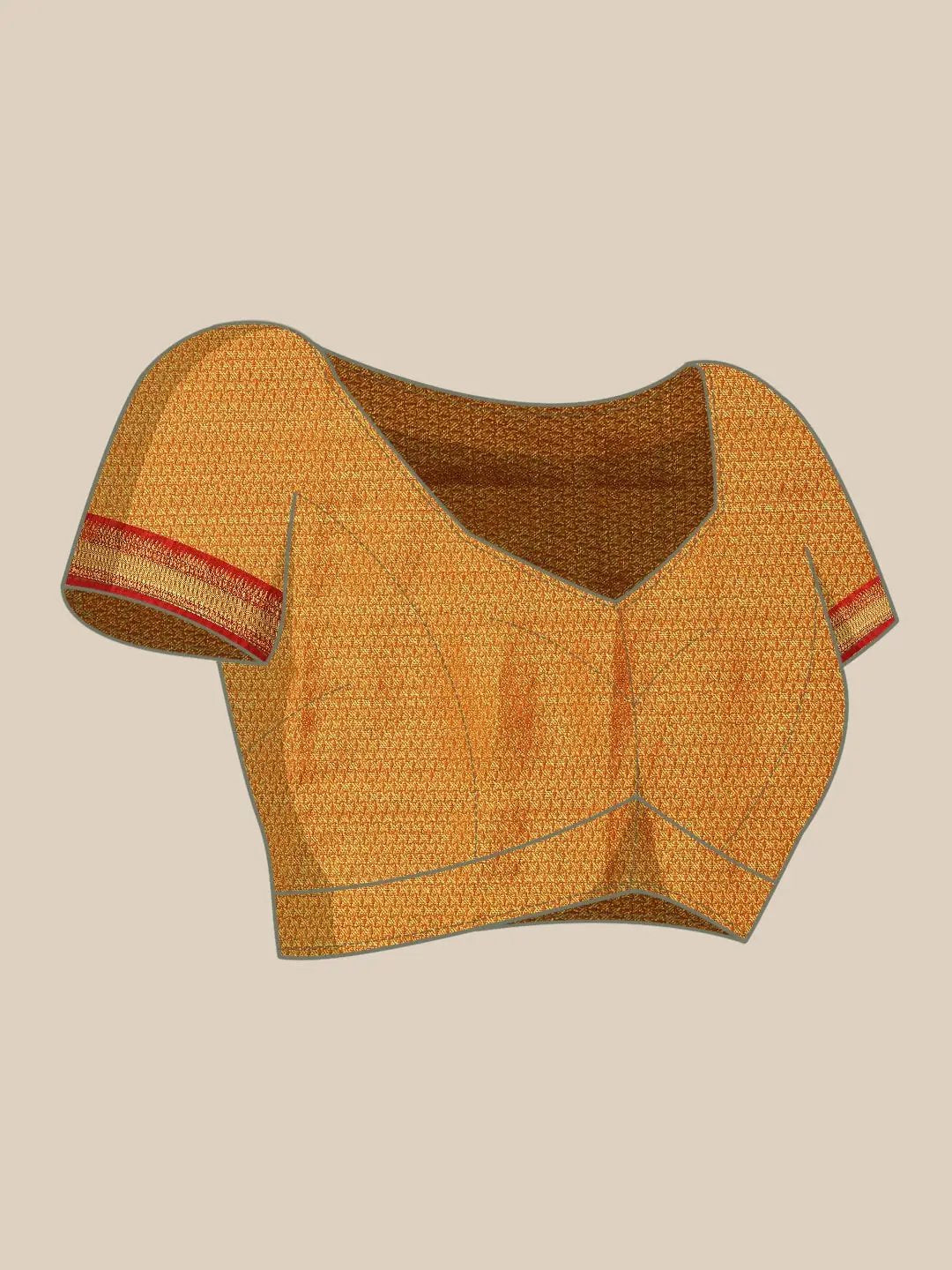 Village Kalamkari Print Kanchi Pattu Silk Saree