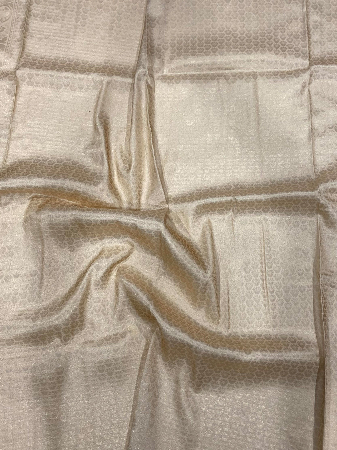 Cream Kanjivaram Digital Silk Saree by My Store