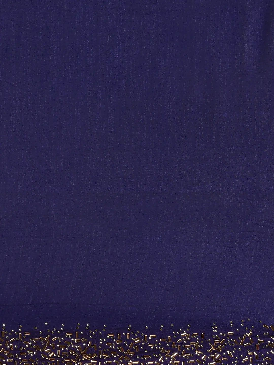 Blue Colour Poly Silk Saree with Swarovski Stones Work