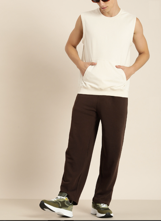 Classic Straight Fit Joggers Brown