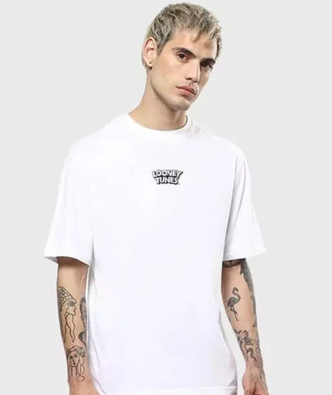 oversized black t-shirt for men - Looney tunes