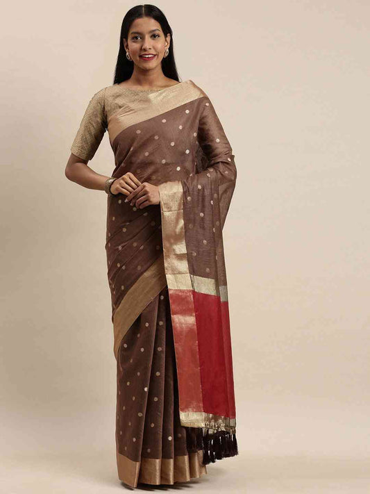 Banarasi Silk Saree With Woven Design And Zari Work