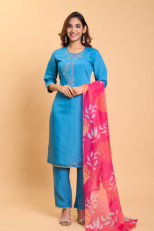 Ready To Wear Sky Blue Kurta Set