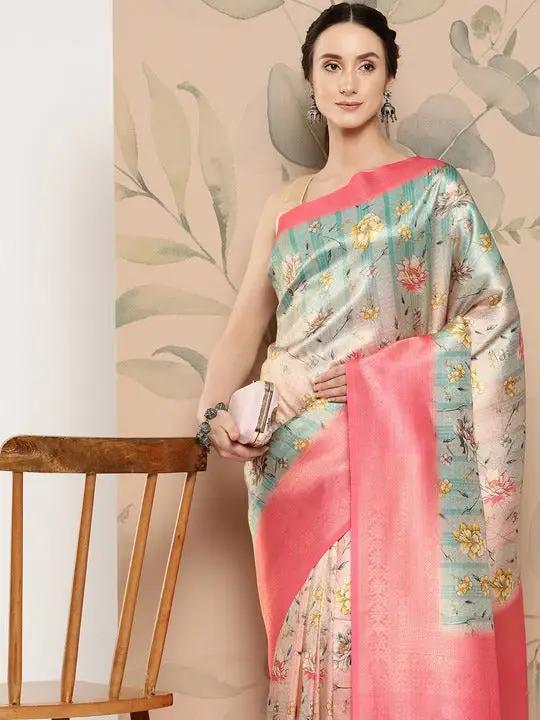 Banarasi Soft Silk Print Party Wear Saree
