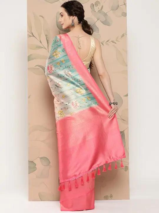 Banarasi Soft Silk Print Party Wear Saree