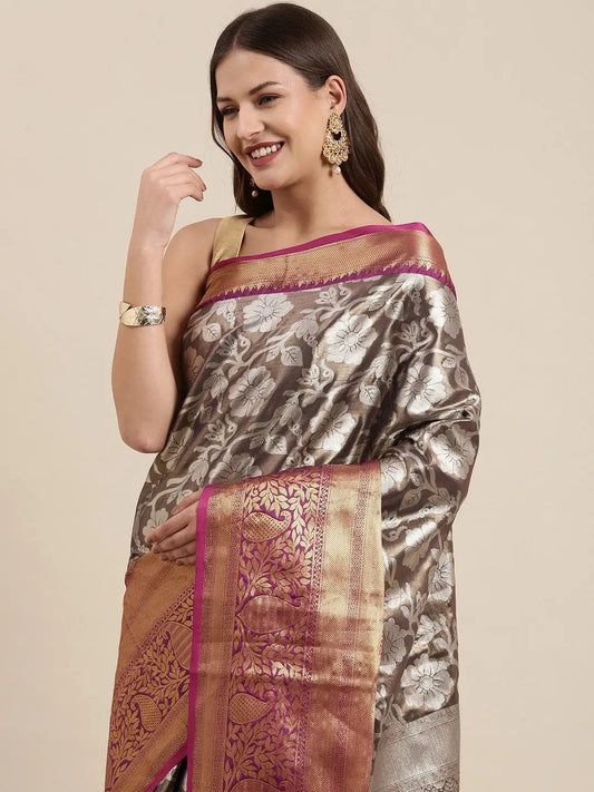 Premium One Gram Gold Tissue Silk Saree by My Store
