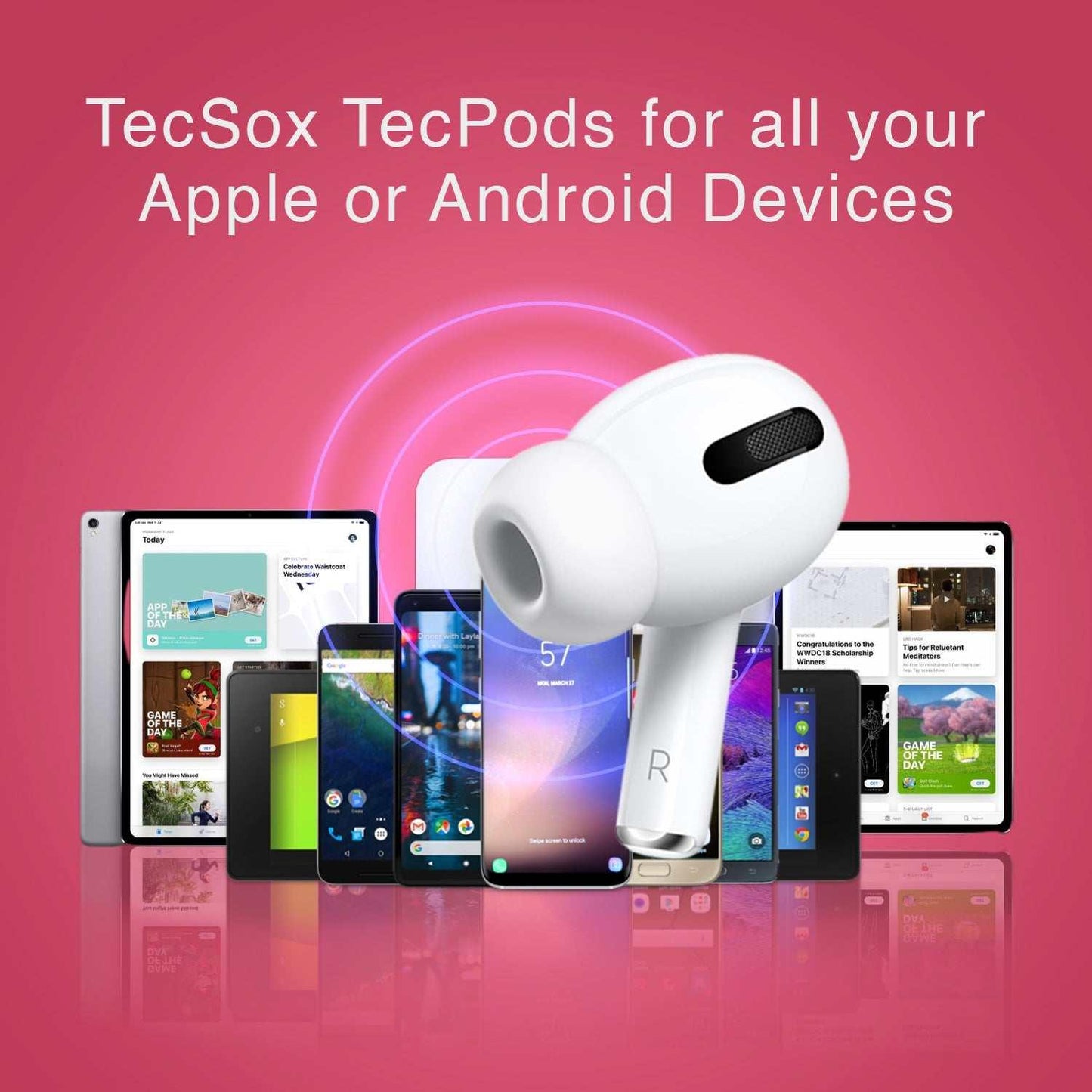Order TecPod Bluetooth Earbuds | Deep Bass | Water Resistant