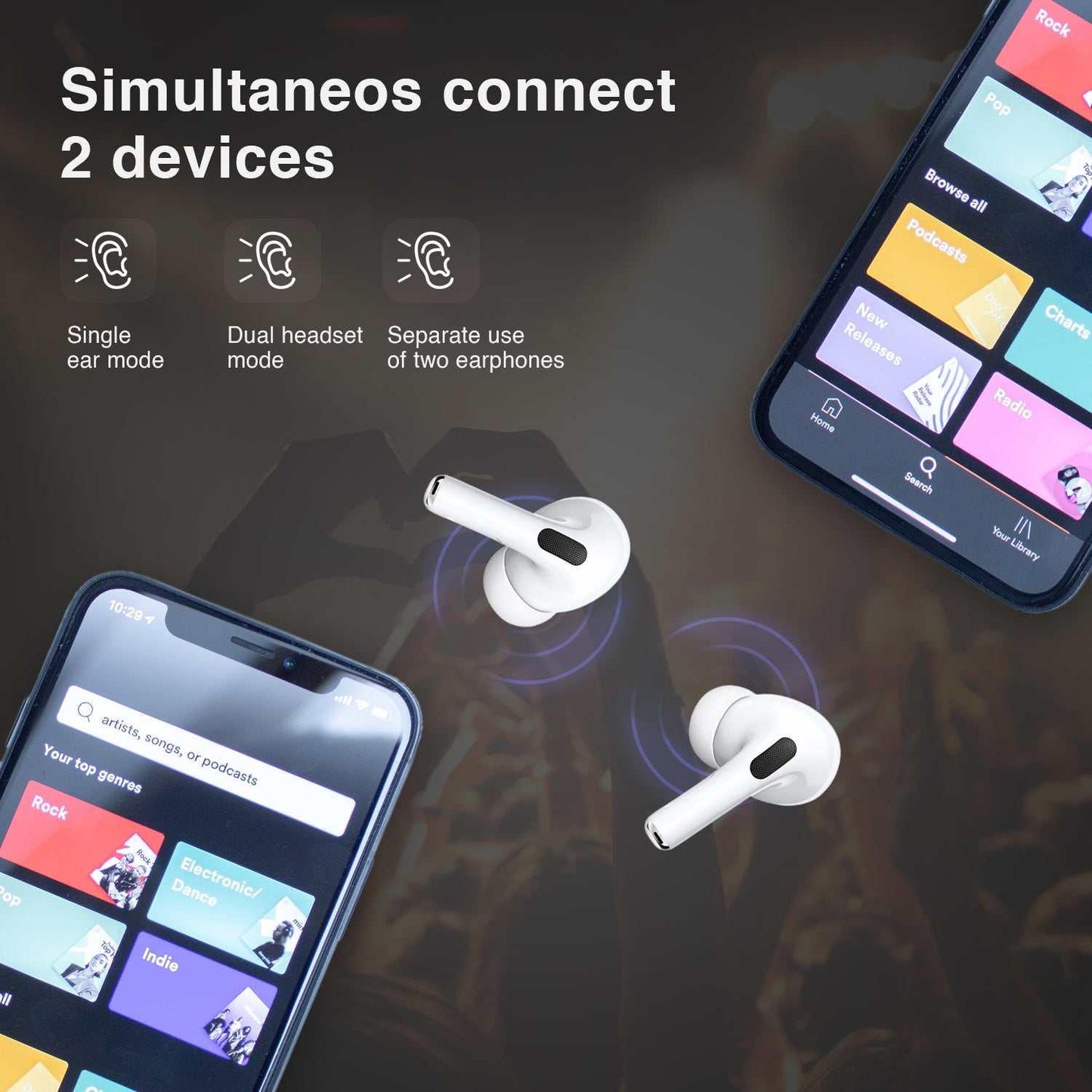 Buy TecPod Pro Bluetooth Earbuds | Deep Bass | Water Resistant