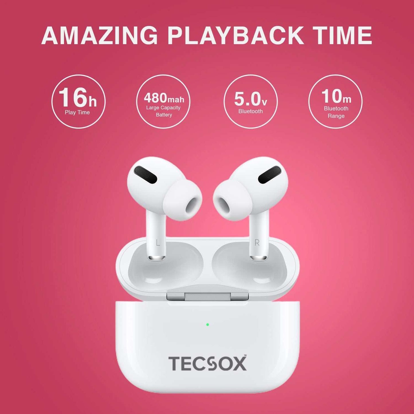Order TecPod Bluetooth Earbuds | Deep Bass | Water Resistant