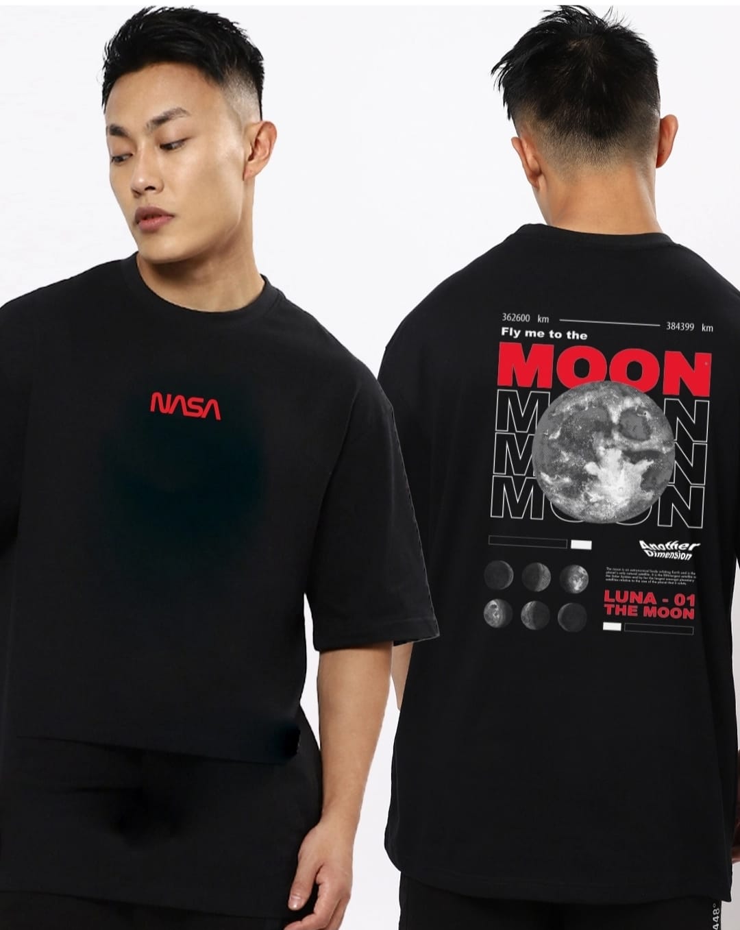 Oversized T shirt Down shoulder tshirts - MoonNasa