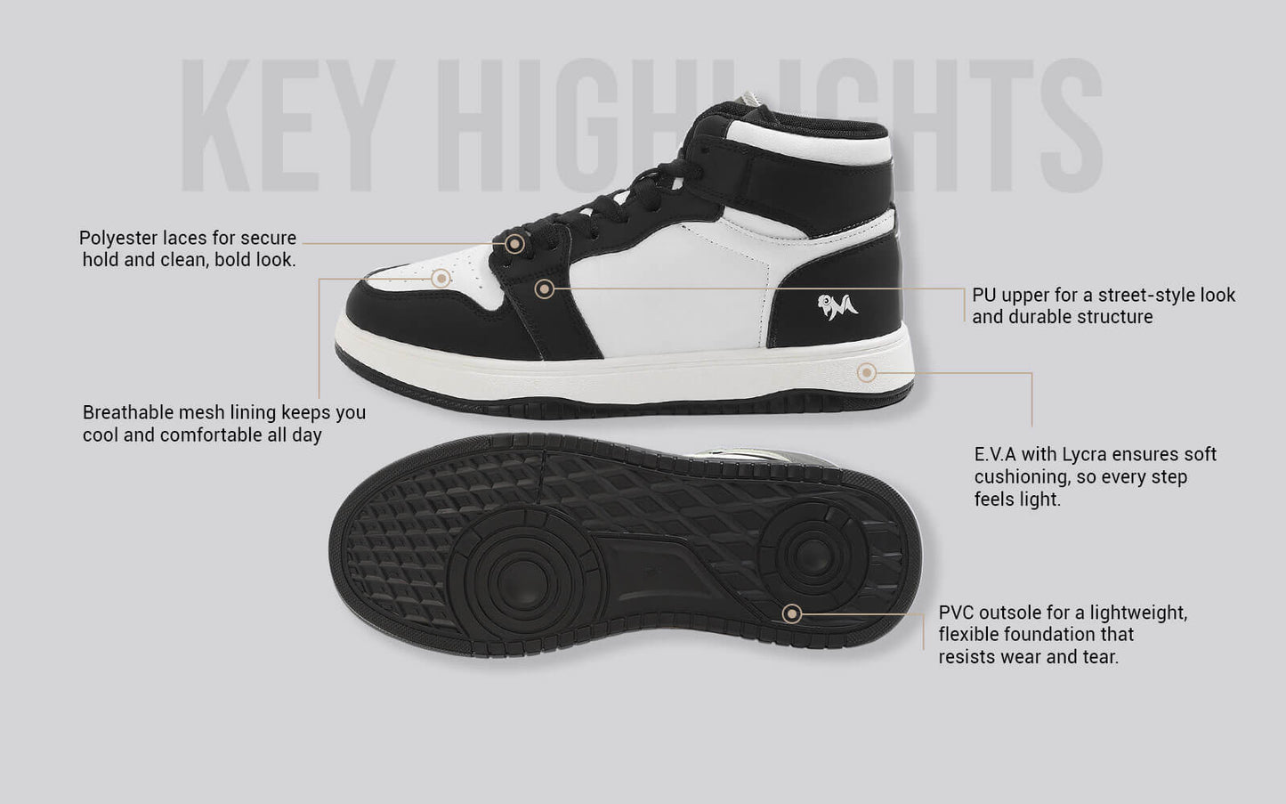 Character High Top : Black-White by My Store