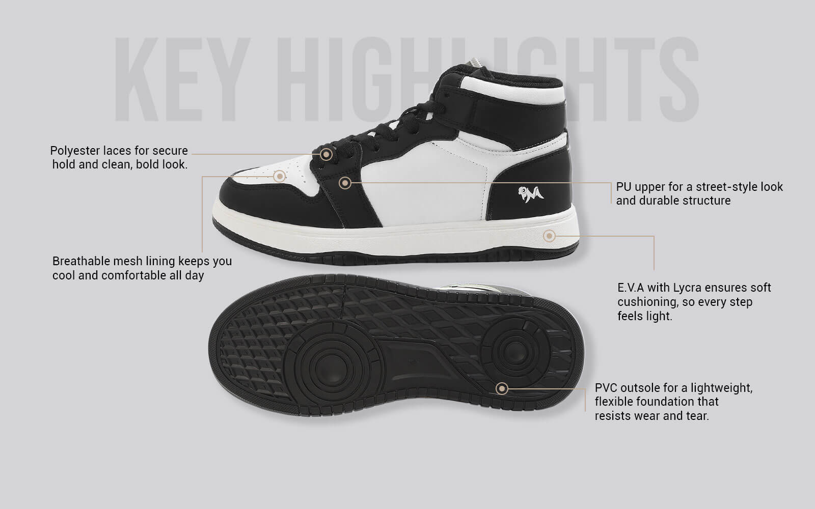 Character High Top : Black-White by My Store
