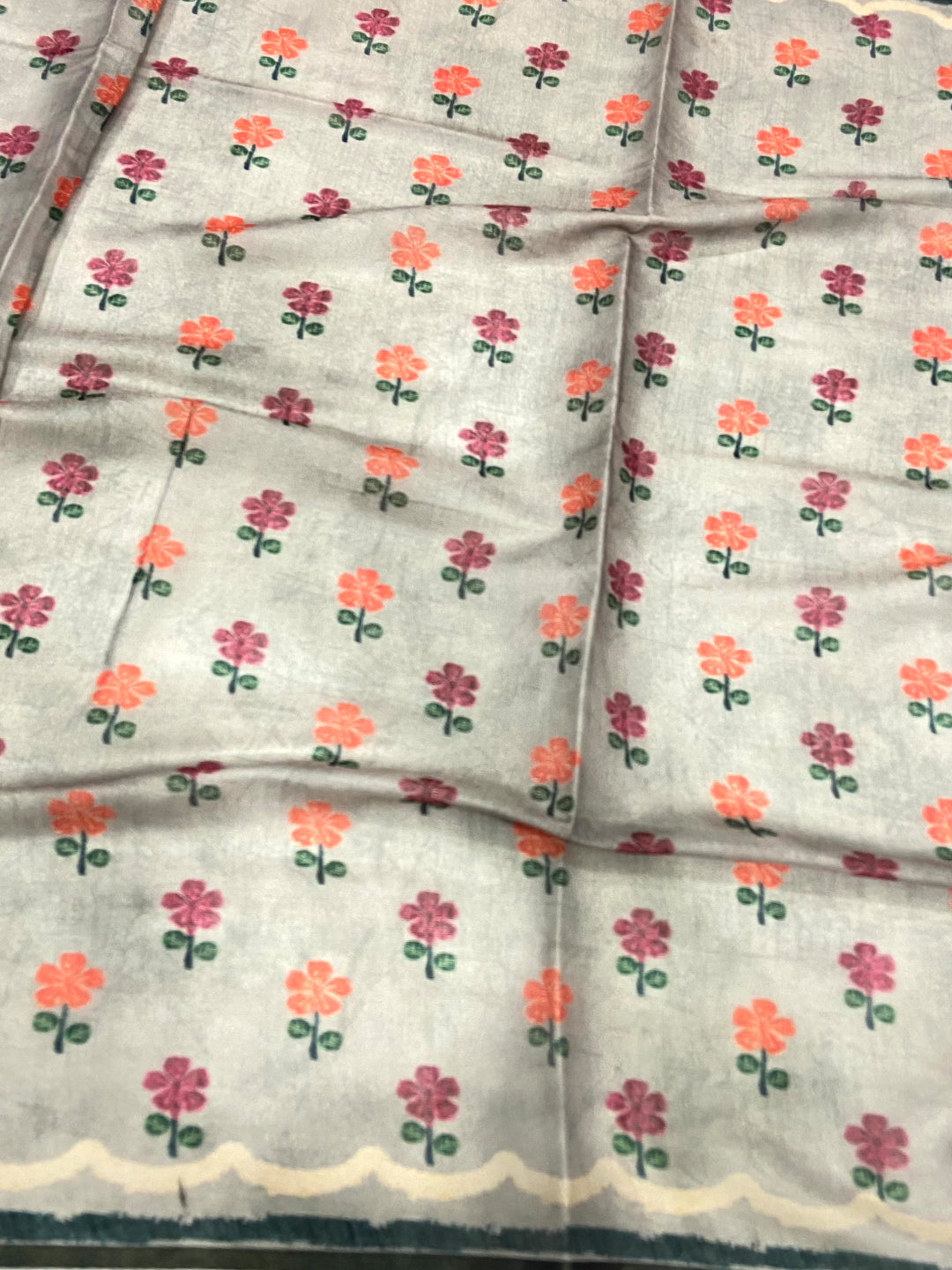 Light Brown Folklore Tissue Chanderi Saree by My Store