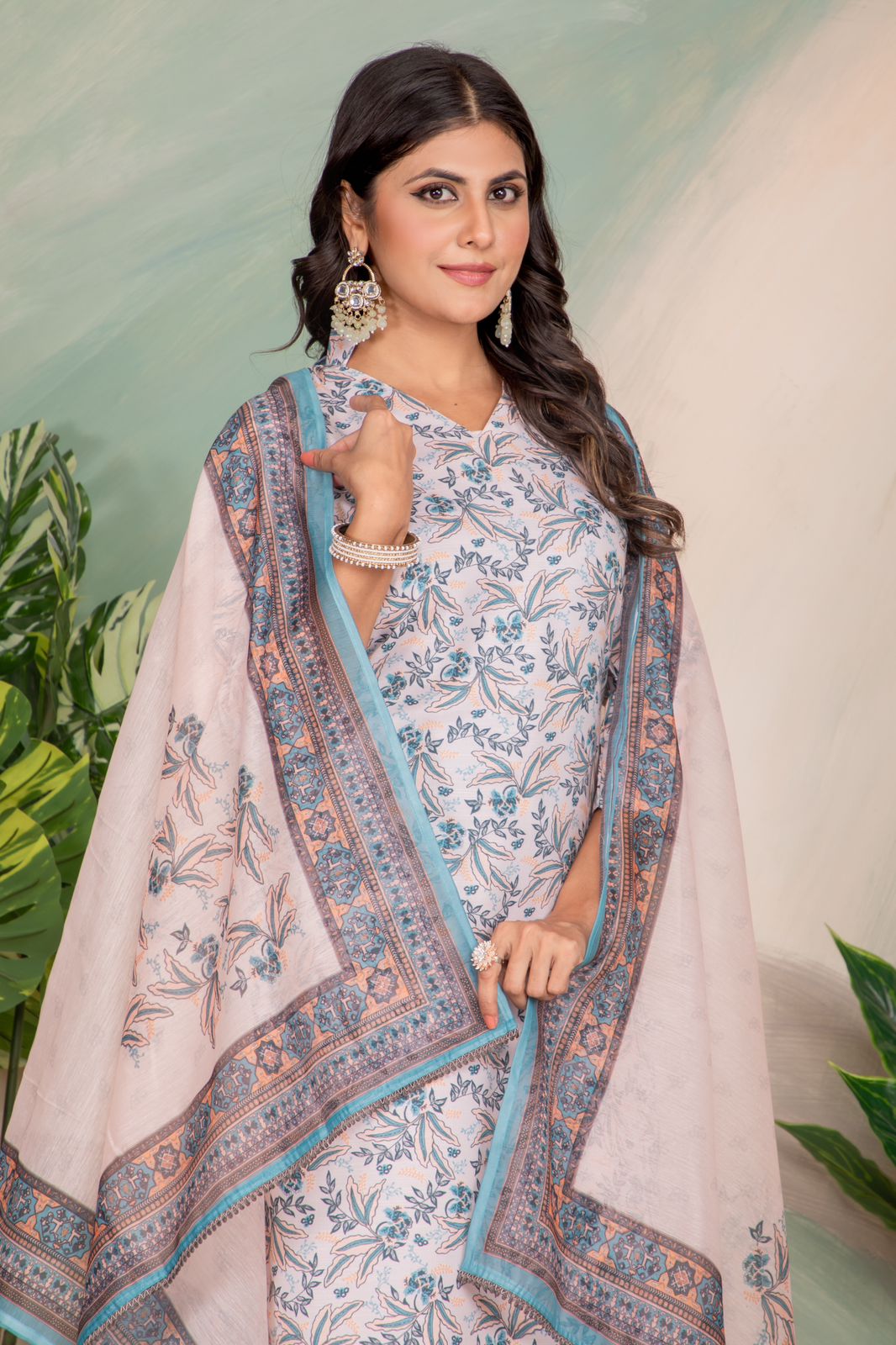 Classic Treding Wear Turquois Kurta Set