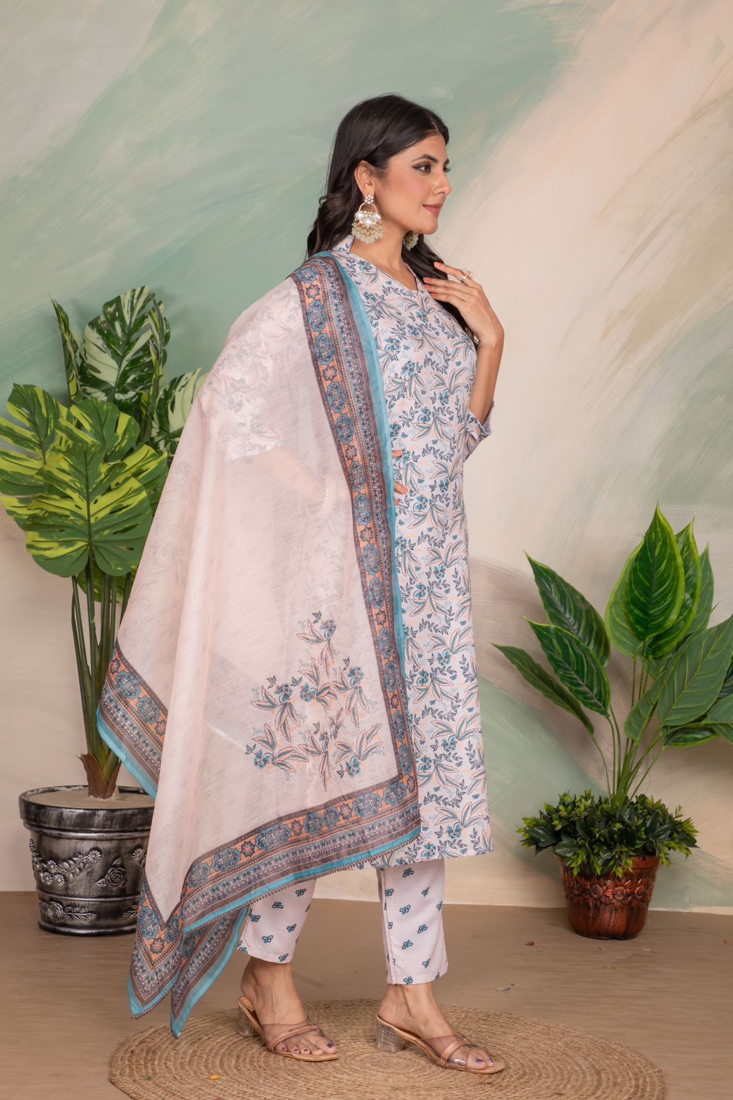 Classic Treding Wear Turquois Kurta Set