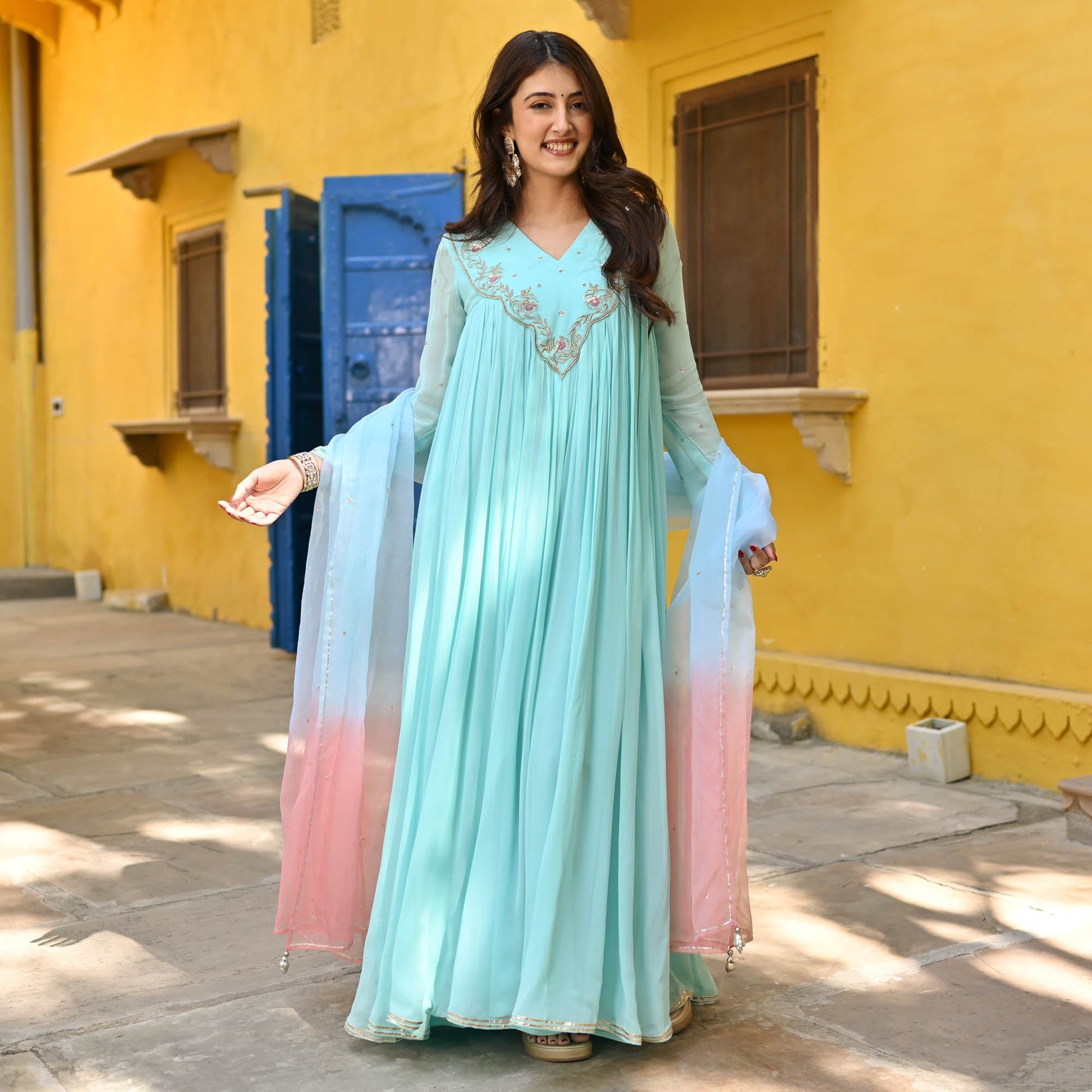 FARIDA DRESS WITH DUPATTA by My Store