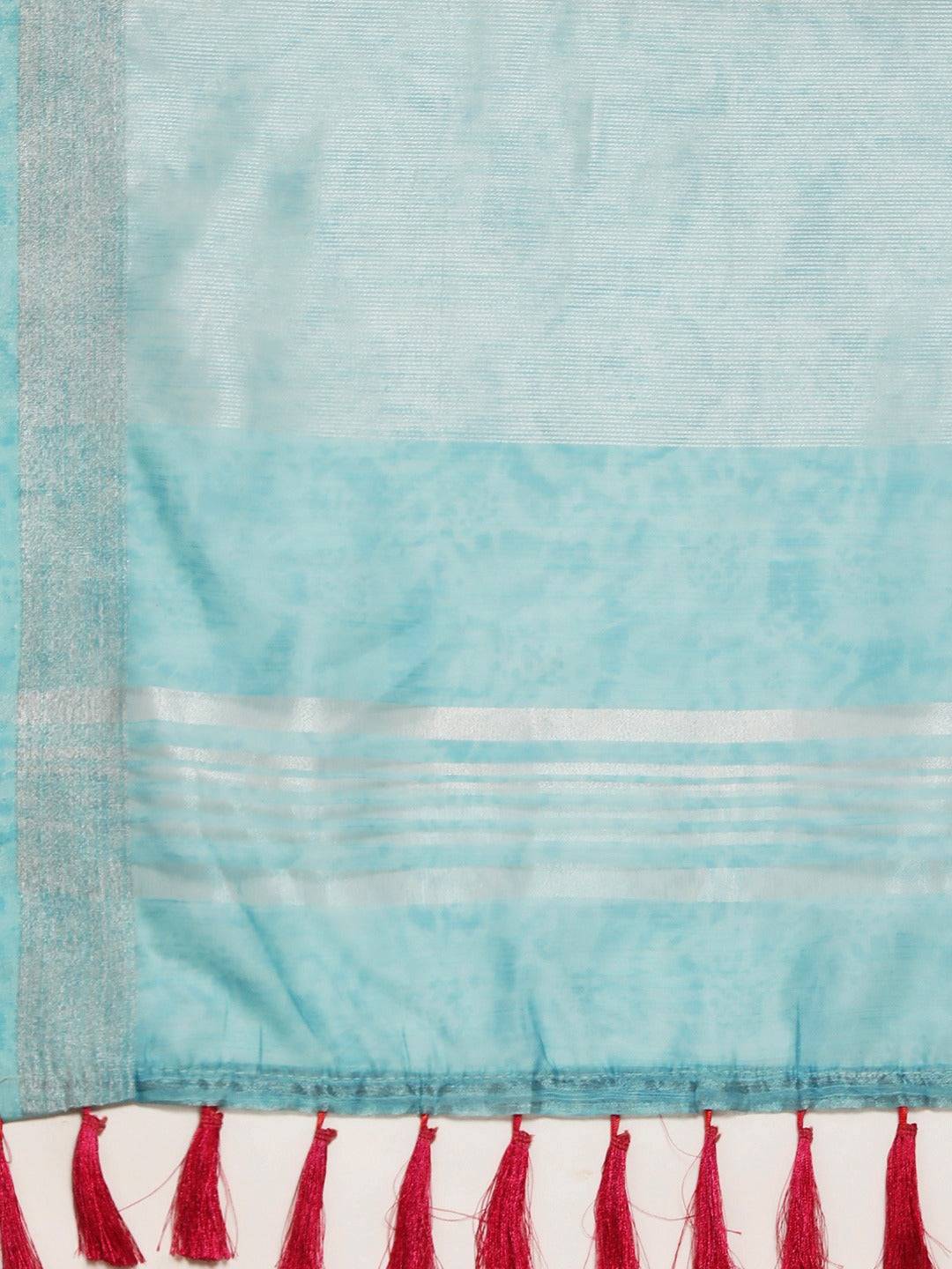 Beautiful Digital Trendy Car Print Soft Linen Saree
