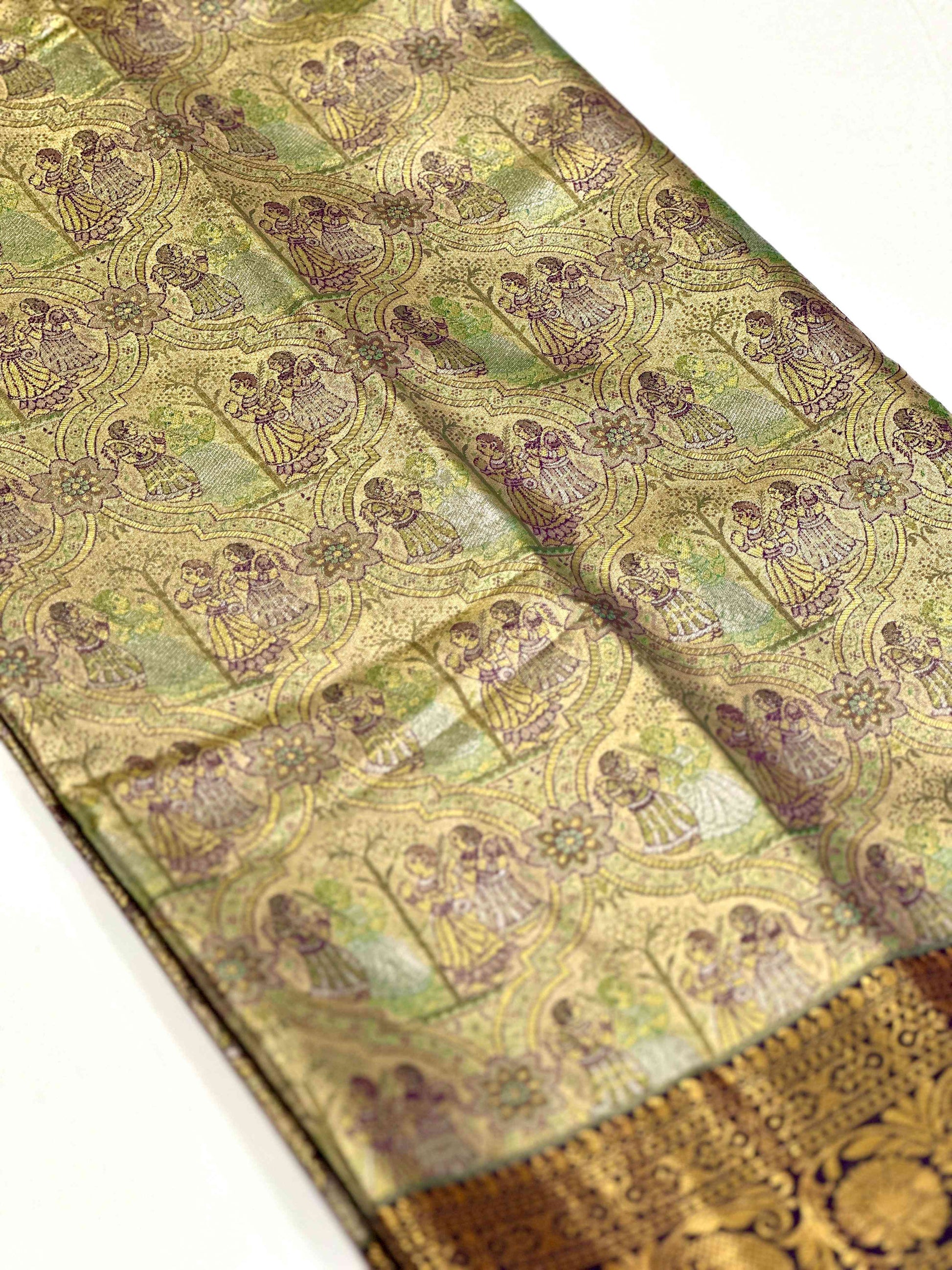 Purple Dharmavaram Silk Saree by My Store