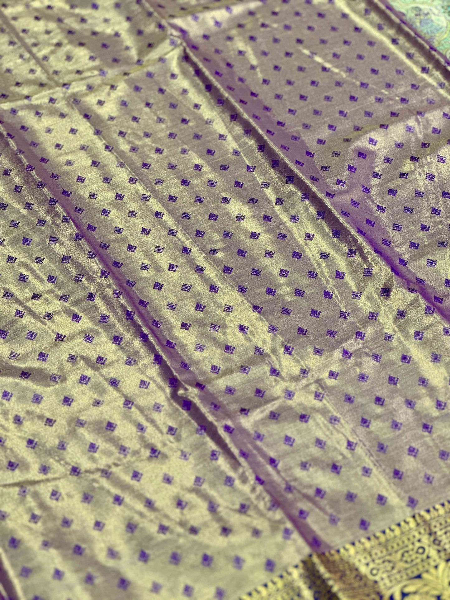 Purple Dharmavaram Silk Saree by My Store