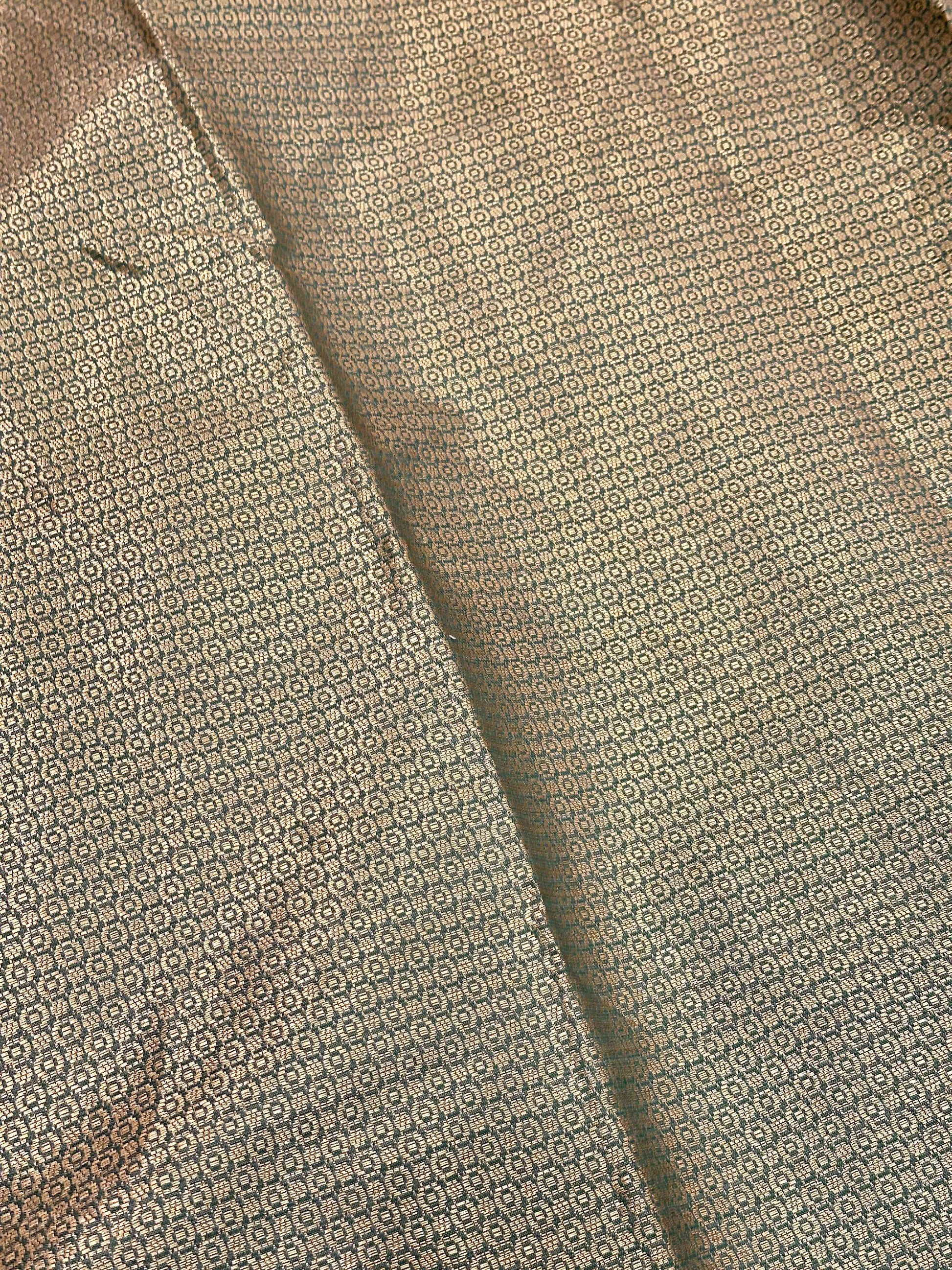 Minakari Floral Saree With Green Tassels by My Store