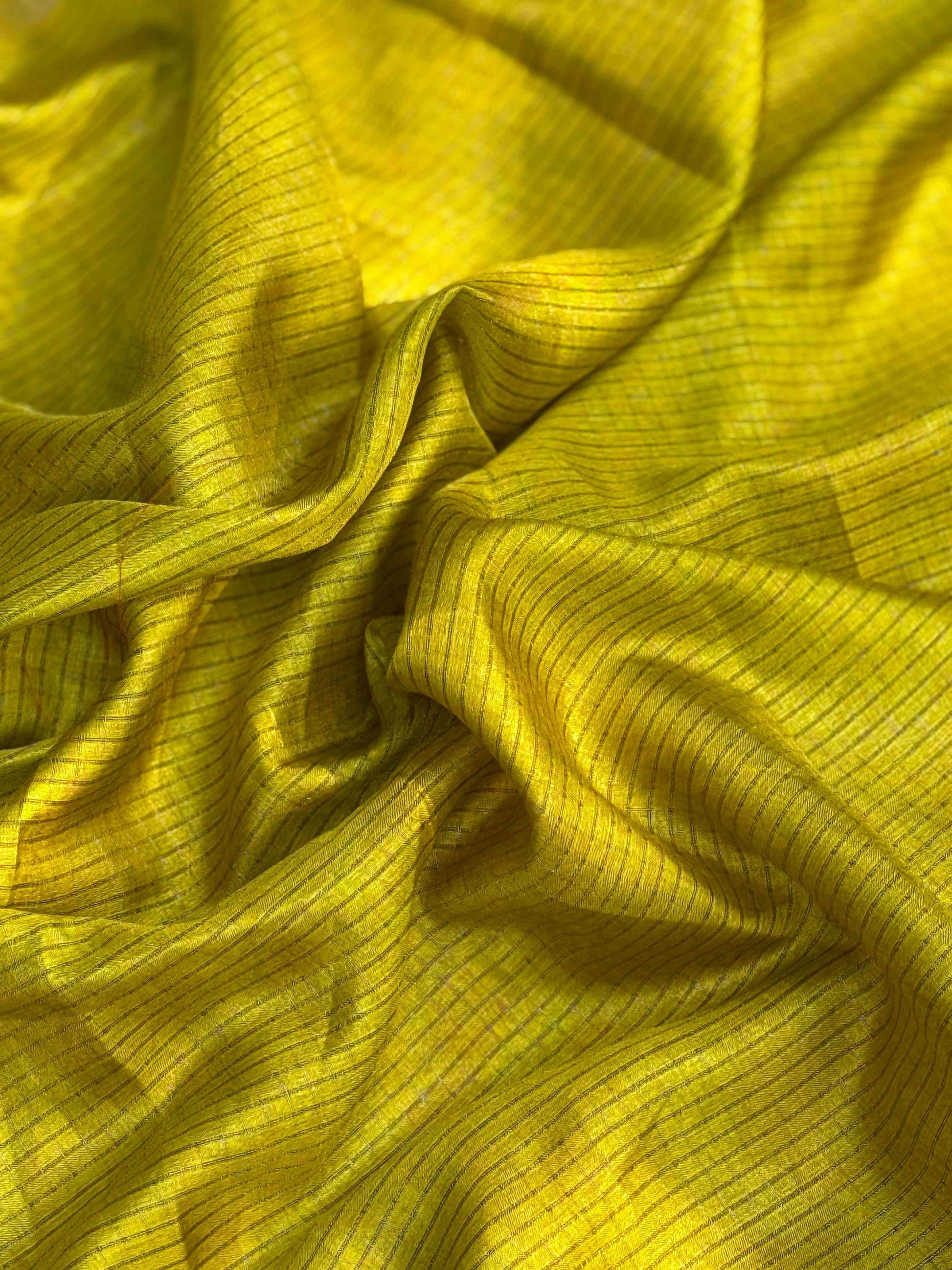 Lavender Tussar Chex Floral Saree by My Store