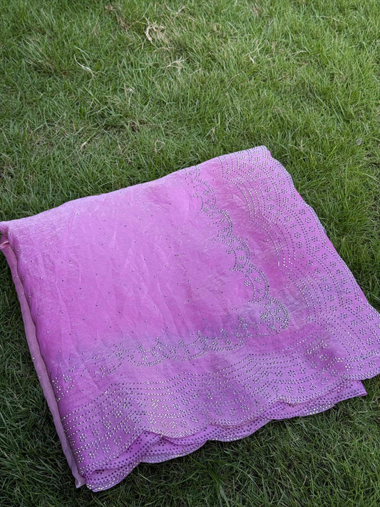 Pink Jimmy Choo Swarovski Saree by My Store