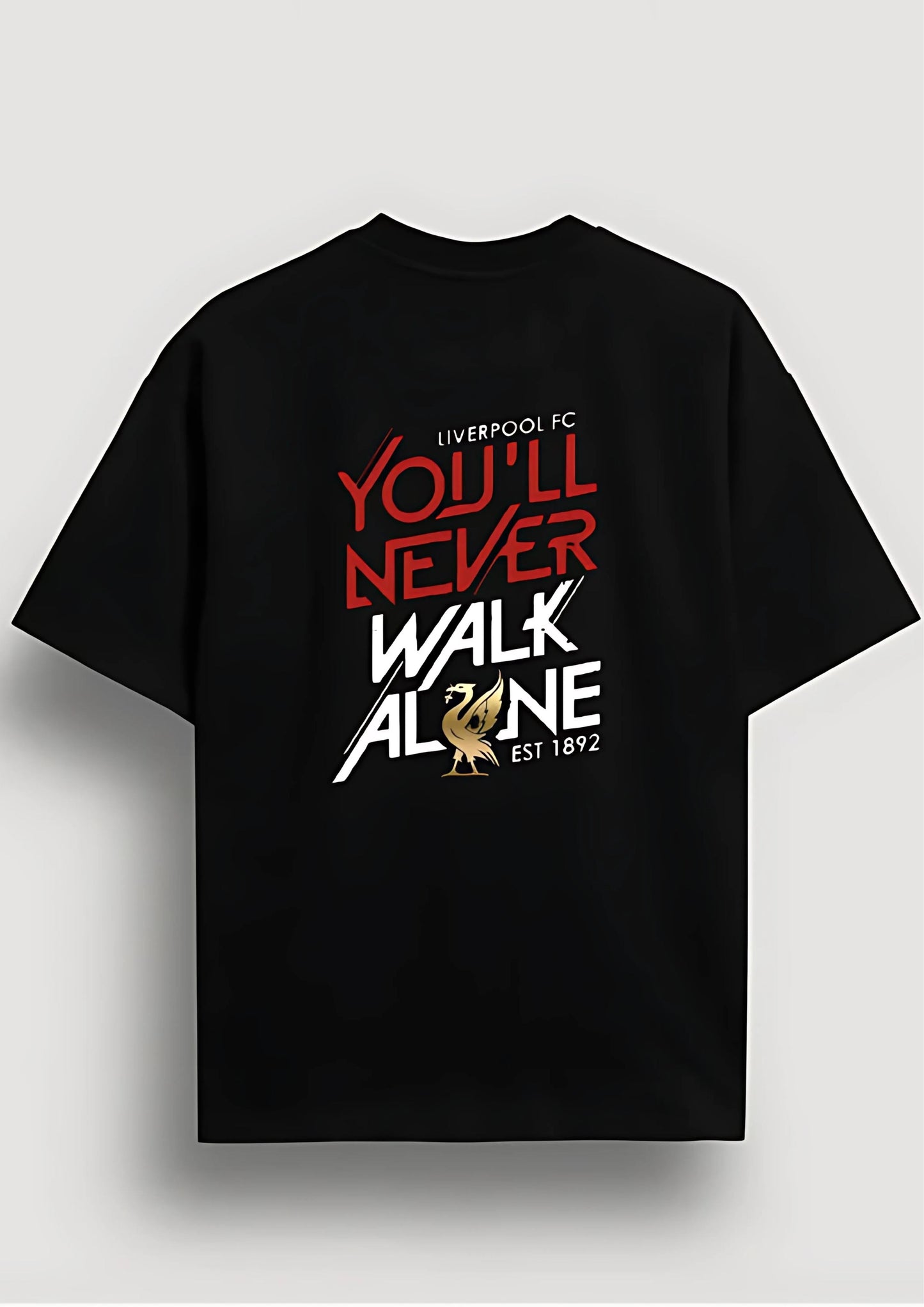 LIVERPOOL FC Black OVERSIZED T-SHIRT