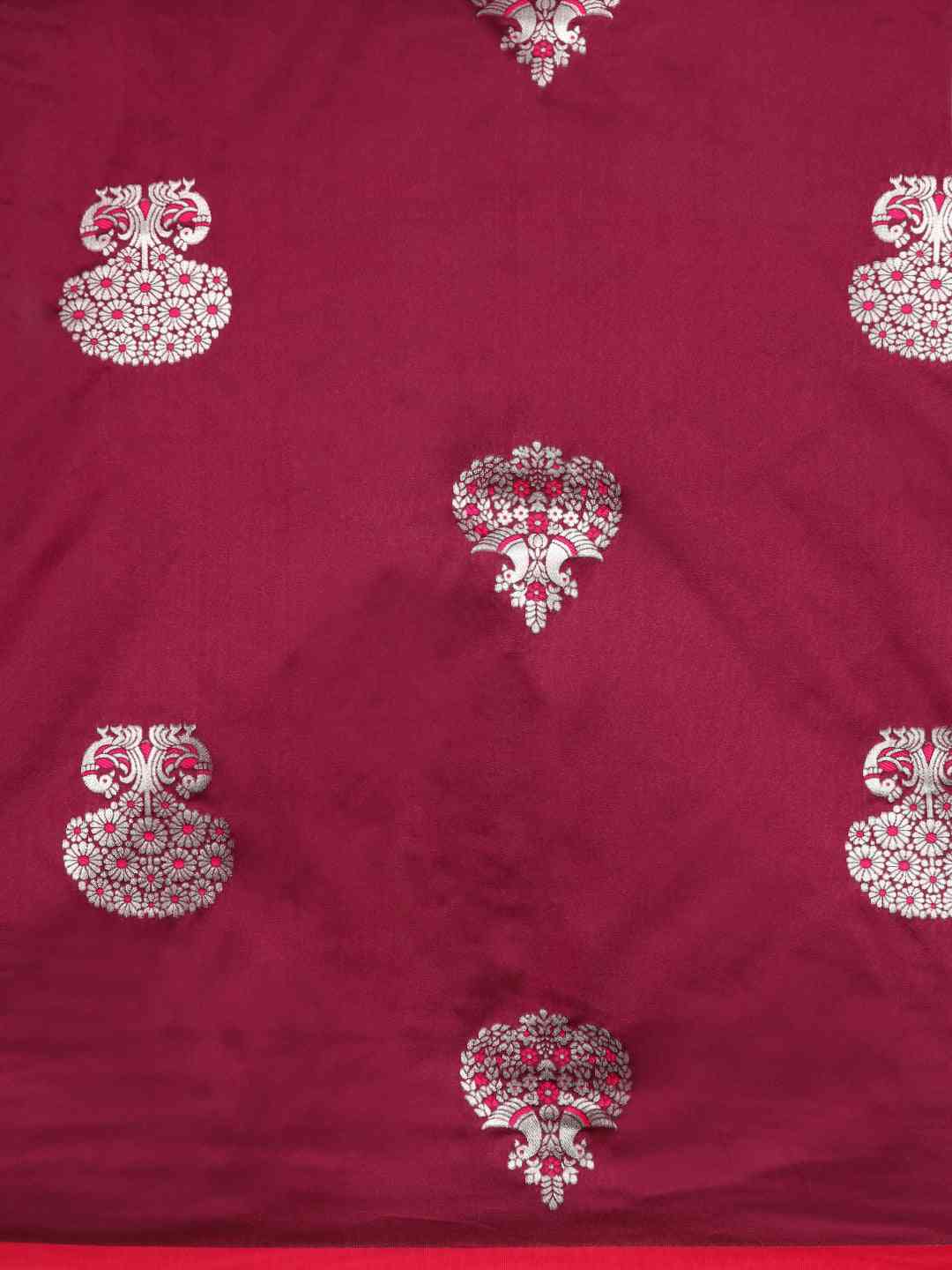 Banarasi Zari Silk Saree With Ethnic Motifs by My Store