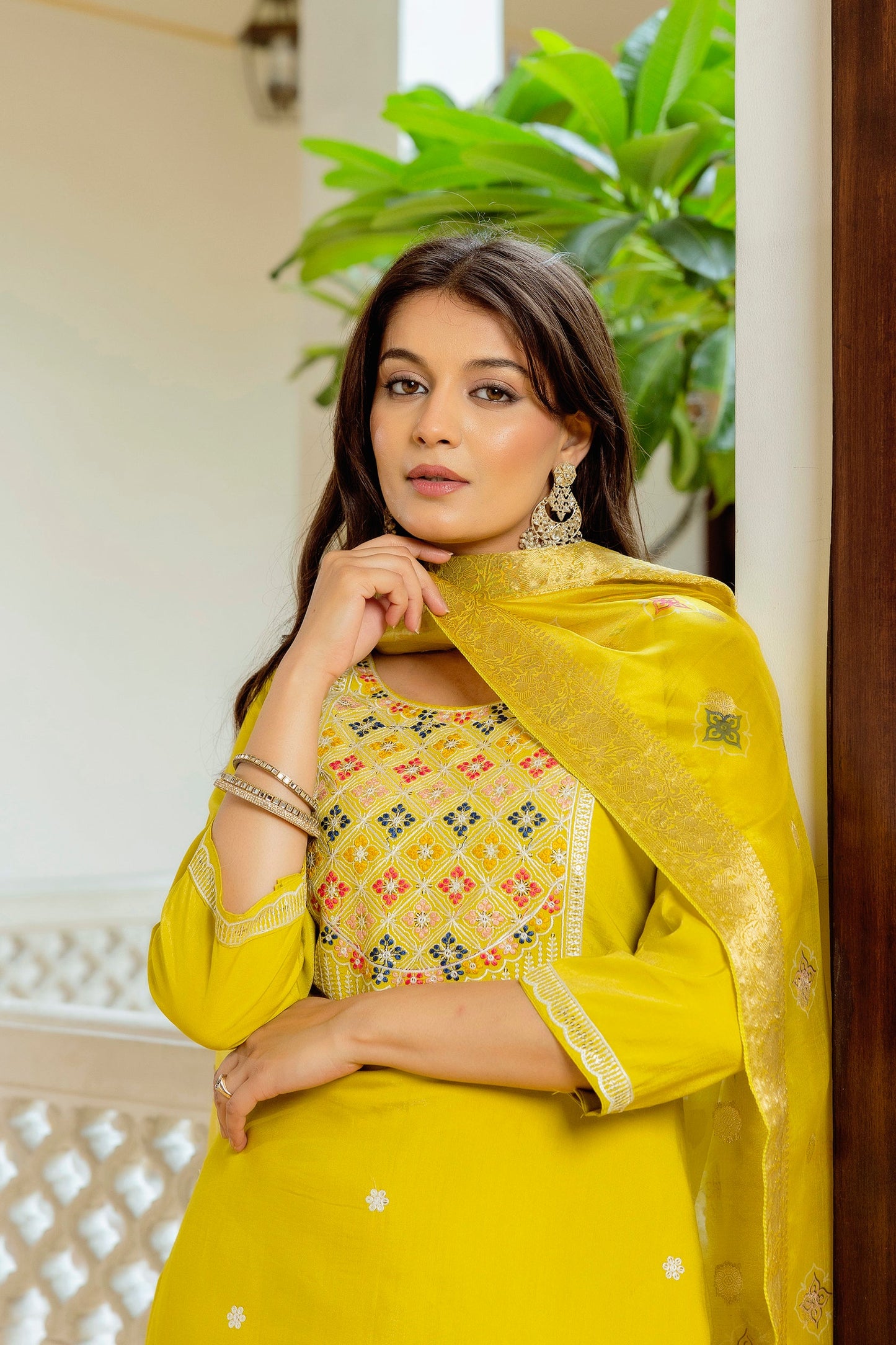 Bright Yellow Ethnic Kurta/Dress for Women – Festive & Casual Wear