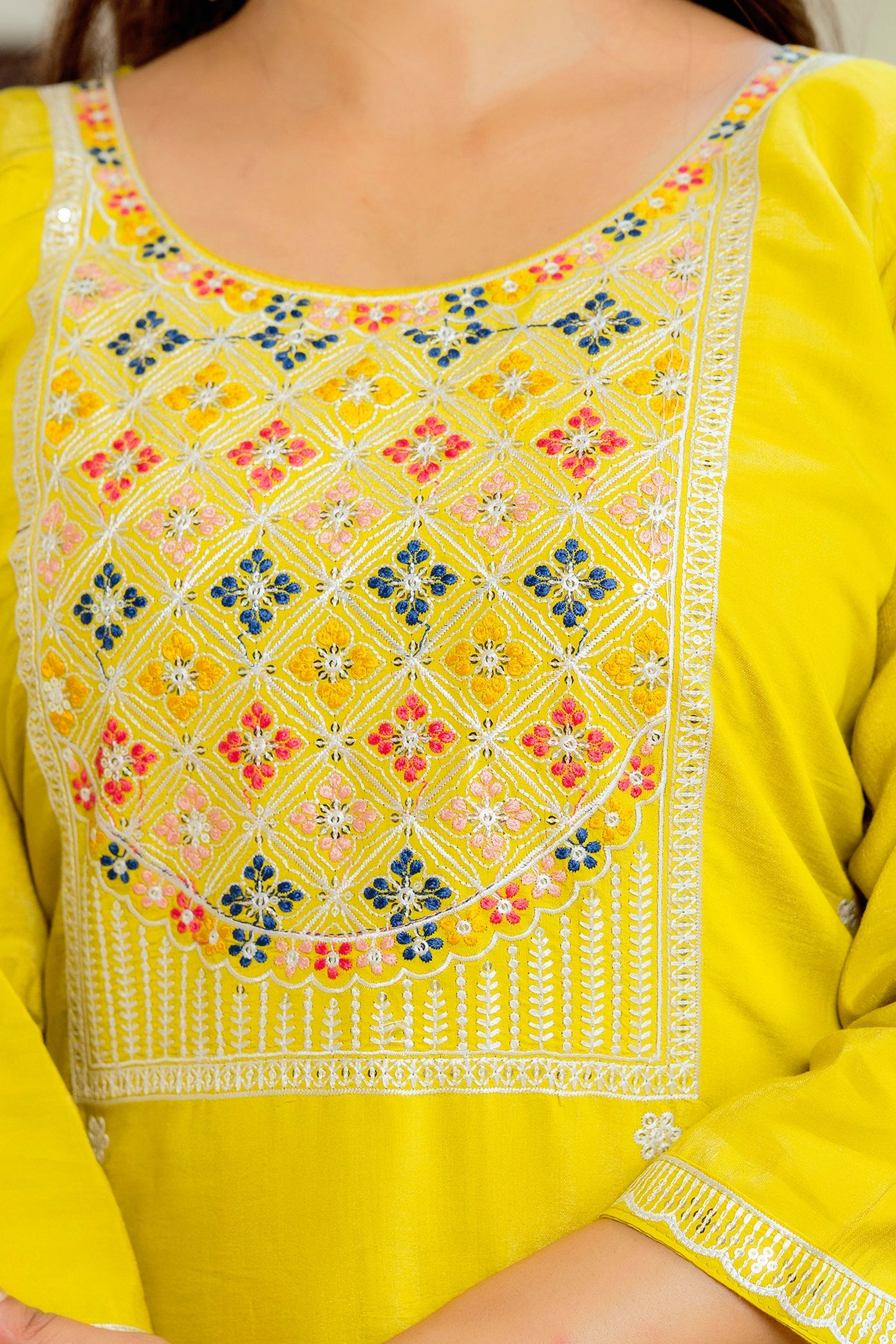 Bright Yellow Ethnic Kurta/Dress for Women – Festive & Casual Wear