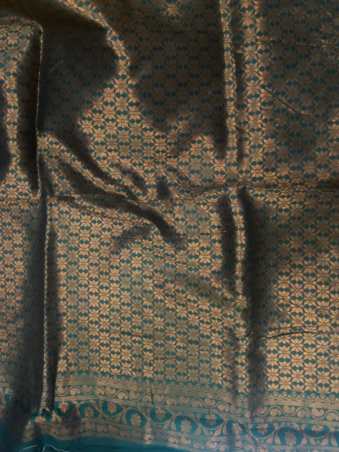 Mustard Tussar Silk Zari Weaving Ikkat Saree by My Store