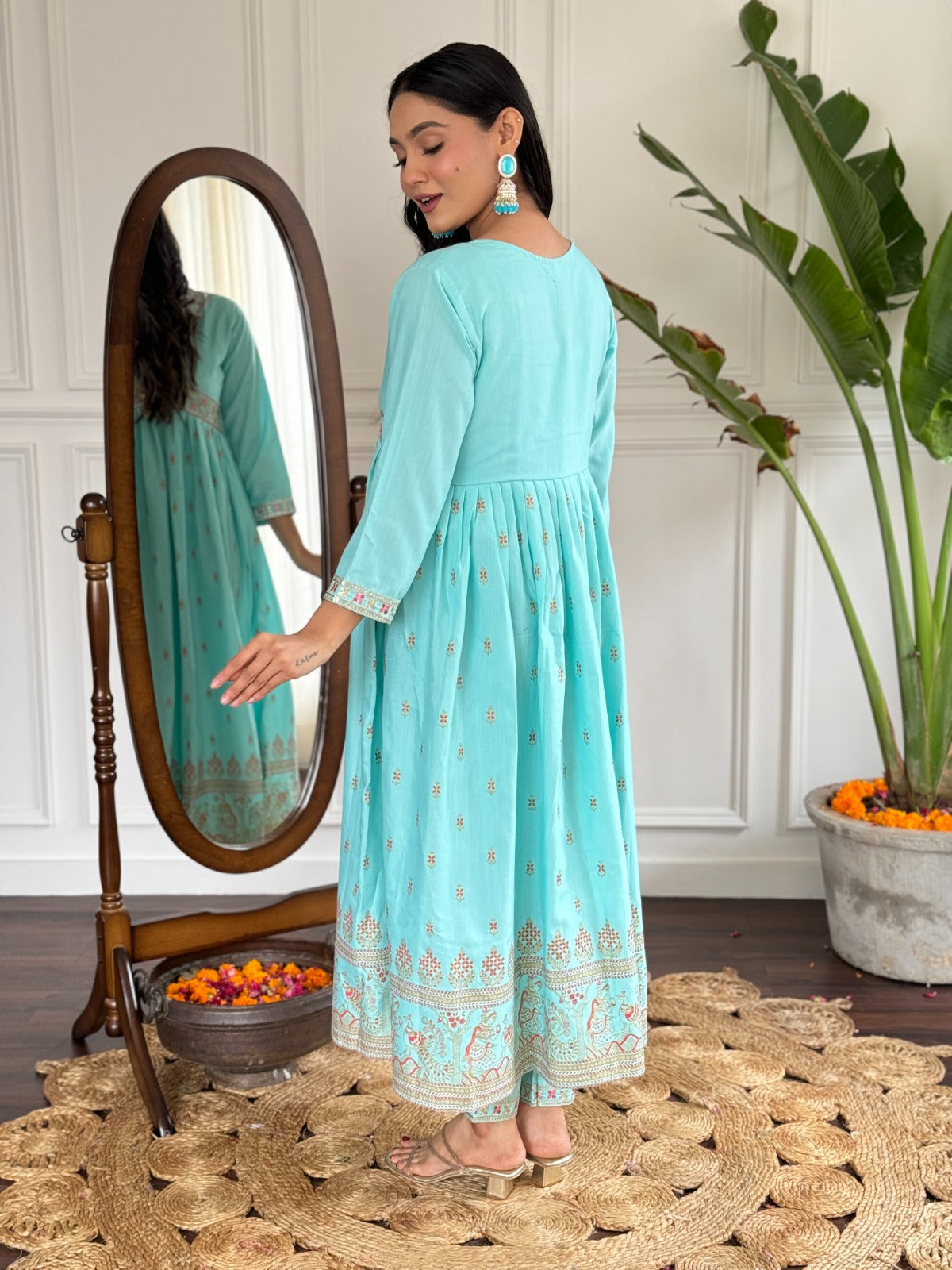 Ocean Mist Ethnic Kurta Set